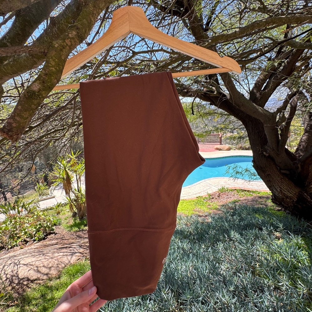 lululemon | brown align high rise crop
